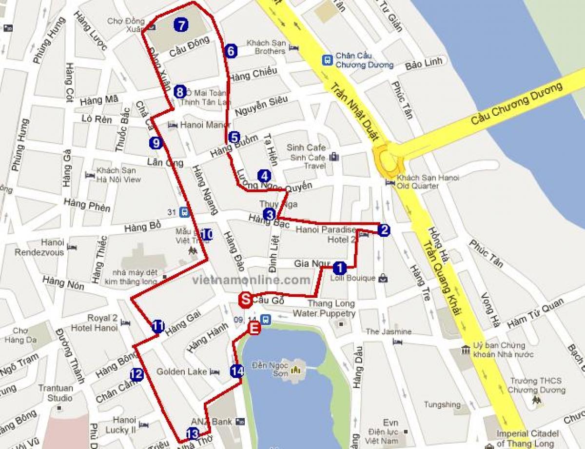 ஹனோய் இடங்களில் வட்டி வரைபடம்